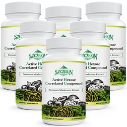 Active Hexose Correlated Compound 1500 mg Supplement, Natural 8 Mushroom Extract Supplement, Immune System, Liver Function, Natural Killer and T Cells Activity, 540 Veggie Capsules