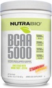 NutraBio BCAA 5000 Toz - Fermented Branched Chain replicas for Muscle growth & Recovery - Natural Flavors, Sweeteners ve Coloring, Vegan, Gluten Free - Strawberry Lemonade, 60 Servisler