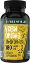 Vegan Omega 3 DHA: Algae Oil, πιο κριτική, Carragenan δωρεάν, βιώσιμη, δοκιμαστεί, χωρίς βαρέα μέταλλα, Fish Oil Alt, Φυτική βάση Omega. Υποστηρίζει καρδιά, εγκέφαλο, κοινή υγεία w/DPA