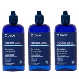 Trace Minerals 40.000 Volts - Συμπυκνωμένο συμπλήρωμα σταγόνες για την υποστήριξη ηλεκτρολυτών - Υποστηρίξτε τη μυϊκή υγεία & ζωτικότητα - Εκγύμναση ποτό για να βοηθήσει την ενυδάτωση - 8 fl oz (πακέτο των 3) (144 εξυπηρετούν)