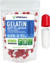 XPRS Nutra Boyutu 2 Boş Kapsüller - 100 Kont Boş Gelatin Capsules - Pills DIY Capsule - Pure Bovine Pill Gel Caps For Do-It- Yourself Supplements (Red/White)