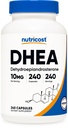 Nutricost DHEA (10mg) 240 Capsules - Dehydroepiandrosterone, Vegetarian-Friendly, GMO-Free