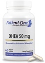 Patient One DHEA 50 mg | Supplement to Support Positive Mood, Energy Levels, and Endocrine Health* | Micronized for Enhanced Absorption | 60 Capsules