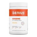 The Genius Brand Daily Superfood Greens - Organic Plant-Based Powder - Pineapple Flavor - Whole Food Blend with Greens, Fruits & Veggies - 30 Serving