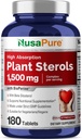 NusaPure Plant 1500 mg - 180 Tablet (Non-GMO, Vegan) Beta Sitosterol, Bioperine