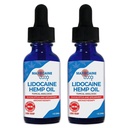 4% Lidocaine Hemp Oil - Maximum Strength Topical Pain Relief Fast Acting Soothing Oil for Muscle, Joint, Back & Arthritis Support, Cooling Eucalyptus & Spearmint, 2 oz (60ml)