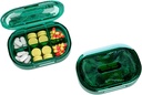 Küçük Pill Box, Moisture Kanıt Pill Case, Seyahat Pill Pocket Purse, Daily Portable Medicine Vitamin, Fish Oil, Supplement (Green)