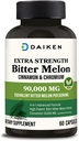 DAIKEN Bitter Melon, Cinnamon & Chromium, 90.000 mg Equivalent Per Ekstra Güçlü,% 100 Vegetarian Bitter Melon Capsules with Cinnamon Chromium & çinko, 60 Capsules