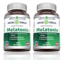 Amazing Formulas Melatonin 10mg Tablets Supplement | Helps Regulate Sleep Cycle | Non GMO | Gluten Free | Made in USA (120 Count | 2 Pack)