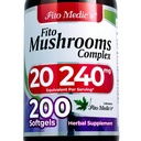 FITO MEDIC'S Lab Mushroom Complex Supplement, 18 Species Blend, 200 Softgels