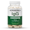 IGG with Transfer Factor, Pure Bovine Colostrum IgG Immunoglobulin & Lactoferrin Supplement - Strengthens Immnune System, Gut & Digestive Function, 500mg Immunoglobulin - 100 Capsules