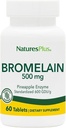 Natures Plus Bromelain - 500 mg - Natural Proteolytic Supplement - 60 Vegetarian Tablets (60 Servings)