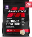 MuscleTech Platinum 8-Hour Protein Powder - 7 Premium Protein Sources with Whey & Casein Protein for Aυξημένη Λίπος Μύες, Δύναμη & Βελτιωμένη Ανάκτηση - Βανίλια Κέικ, 50 Υπηρεσίες
