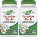 Nature's Way Feverfew Herb,Traditional Support for Blood Vessel Relaxation*,380 mg per Serving,Non-GMO Project Verified,180 Vegan Feverfew Capsules (Packaging May Vary),(Pack of 2)