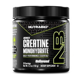 NutraBio Pure Micronized Creatine Monohydrate Powder Supplement, Unlavored, (150 g) - Υποστηρίζει Μαζική μυϊκή ενέργεια, ανάκτηση, και δύναμη - HPLC Tested Creatine Powder Supplement για άνδρες και γυναίκες