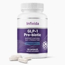 GLP-1 Supplement for Weight Loss & Appetite Suppressant for Women and Men with Akkermansia, Inulin, Probiotics & Prebiotics - Supports Digestion, Hunger, Cravings, Gut Health (60 Capsules)