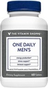 The Shoppe One Daily Men's Multivitamin - Energy & Antioxy Mix, Daily Multi-Mineral Supplement for Optimal Men's Health, Gluten & Dairy Free (60 Tablet)