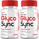 (2 Pack) Glyco Sync Balance Capsules, GlycoSync Glycogen Support Supplement Pills, Glucosyn Joint Restore Formula Glicosync Maximum Strength Advanced Syn Zync Premium Pressure Reviews (120 Capsules)