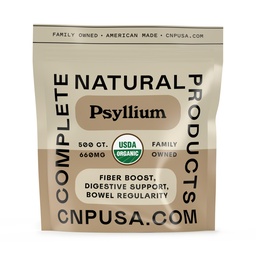Organic Psyllium Husk Capsules 660mg - Fiber Caps Supplement, Psyllium Capsules for Digestive Regularity, Colon Cleanse Support, Unflavored Whole Fiber Powder Pills, 500 Capsules