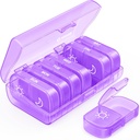 AUVON XL Haftalık Pill Organizer 2 Times a Day, AM PM Pill Case with One-Side LargeOpen for Easy to Use, Pill Box 7 Day Travel Drug Organizer for Drugs, Vitamins, Fish Oils, Supplements