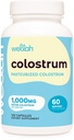 Wellah Pasteurized Colostrum Capsules (1,000mg) 120 Capsules - Bovine Colostrum, 60 Servings