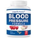 Longevity Blood Pressure Formula [150 Capsules] - With 12+ Natural Herbs. Dietary Support Supplement