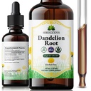 HERBALICIOUS Dandelion Root Extract Liquid Drops 4 oz (Alcohol Free) – Organic Dandelion Root Extract 650mg per Serving, Easy-to-Use Liquid Tincture with Vegetable Glycerin, 168 Servings