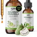 Organic Soursop Bitters Liquid Drops: Cell Support & Regeneration, Immune Boost, Relaxation-Organic Soursop Bitters Liquid Extract Pure Vegan, Gluten-Free, for Men & Women 60ml