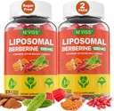Liposomal Berberine Gummies Organic + Berberine HCL + Turmeric, Berberine Supplement with Ceylon Cinnamon, Bitter Melon, Fiber for Digestion, Artichoke for Liver, General Health, Sugar Free