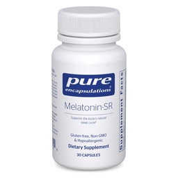 Pure Encapsulations Μελατονίνη-SR - Εκτεταμένη απελευθέρωση Μελατονίνη - Υποστηρίζει Αναπαύσιμο ύπνο * - Συμπλήρωμα ύπνου - Χωρίς γλουτένη & Vegan - 30 κάψουλες