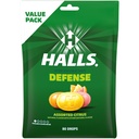 HALLS Defense Assorted Citrus Vitamin C Drops, Economy Pack, 80 Drops