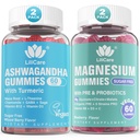 2 Pack Ashwagandha Gummies + 2 Pack Magnesium Gummies