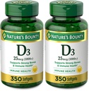 Nature's Bounty Vitamin D3 1000 IU Softgels, 350 Count (Pack of 2)