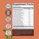 Gelişmiş Mushroom Kompleksi Capsules - 10X Lions Mane Supplement Capsules with Reishi, Chaga, Maitake & Shiitake for Brain Health Memory Support & Focus - Nootropic for mental Clarity - 30 Caps