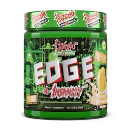 Psycho Pharma Strongest High Stim Preworkout Powder - Edge of Insanity - Most Intense Pre Workout Supplement for Pumps, Strength, Energy and Feel Good Focus. Rivals Famous PWOs of The Past