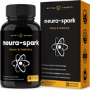 NeuraSpark Premium Brain Supplement for Focus, Memory & Mental Energy - Nootropic Brain Booster for Performance - Ginkgo Biloba, St John's Wort, DMAE, Rhodiola & More - 30 Κάψουλες