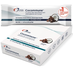 Designs for Health Cocommune Bars (12 Bars) | Prebiotic Fiber Bar with 8 g Fiber for Gut & Digestive Support – Sweetened with Allulose – Vegan, Dairy-Free, Gluten-Free, Non-GMO, 1 g Sugar