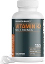 Bronson Vitamin K2 MK-7 100 MCG, K2 MK7 Menaquinone, Bone Support Non-GMO, 120 Tablet
