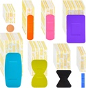 Lounsweer 720 Pcs Variety Bandages Pack Assorted Sizes Fingertip Bandages Waterproof Bandages Breathable Adhesive Bandages Bulk for First Aid Wound Care Scrapes Blister (Vivid Color)