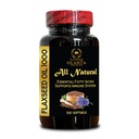 Flaxseed Oil 1000 mg Softgels – Supports Daily Wellness & Vitality, Plant-Based Omega 3 Alternative, Supports Cognitive Function & Skin Hydration - 1 Bottle 100 Capsules