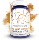 Nootropics Depot Lions Mane Mushroom Capsules | 500 mg | 60 Kont | Hericium erinaceus | Tüm Meyveli Vücut Mushroom Ekstraksiyonu | Beyin Sağlık Tamamı | Nöro Korumalı + Güçler Mood