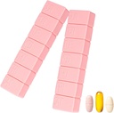 Sanderala 2Pack Weekly Pill Organizer, Extra Large 7 Days Pill Cases, Daily Pill Box για ιχθυέλαιο, συμπληρώματα δισκίων ασβεστίου και άλλα χάπια βιταμίνης