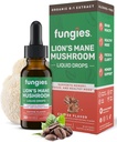 Fungies Lion's Mane Mushroom Liquid Drops, Kahve - Lions Mane Extract Supports Brain Fog, Focus, Memory & Wellness Mood - Mushroom Kompleks yetişkinler için Tamam - 30 Hizmet