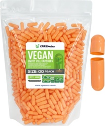 XPRS Nutra Μέγεθος 00 Άδειες κάψουλες - 1000 Κάψουλες Vegan - Χορτοφαγικά Άδεια Χάπια - DIY Καψάκιο Γέμισμα- Χάπια Veggie Καπάκια (Παραλία)