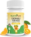 Chewable Vitamin D3 (Cloncalciferol) 25 mcg (1000 IU) + çinko (Zinc Citrate) 5 mg + C 30mg for Kids Orange Flavor 90/Bottle (1)