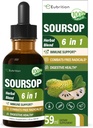 Soursop(Guanabana) Leaves & Fruit Extract Drops for Immune System Support, Soursop Bitters Liquid for Digestive Health, Graviola Supplement Plus Reishi & Vitamin B6, Rich in Nutrients. 2oz