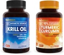 BioEmblem Ανταρκτική Krill συμπλήρωμα Oil Turmeric Curcumin συμπλήρωμα με BioPerine