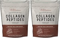Ζωντανή conscious Collagen Peptides σκόνη - σοκολάτα Collagen σκόνη - μαλλιά, δέρμα, νύχια, και κοινή υποστήριξη - Τύπος I & III Grass-Fed Collagen Συμπληρώματα για γυναίκες και άνδρες (2-πακέτο)