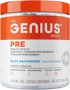 Genius Brand Genius Pre - Clean Pre-Workout Toz for Energy, Focus & Fitness Support - No Yapay Flavors, Preservatives, or Proprietary Mixs - Non-GMO - 20 hizmet - Blue Raspberry