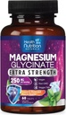 Magnezyum Glycinate 250 mg -% 100 Chelated Magnezyum for Max Abors - Sleep Support, Muscle, Nerves, Bone & Heart Health Support, Best Mag Supplement, Vegan Non-GMO, 3rd Parti Test Edildi - 60 Tabletler